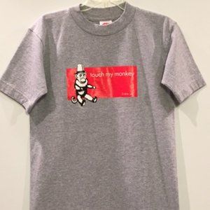 3 Star UK Gray TOUCH MY MONKEY T-Shirt NWOT
